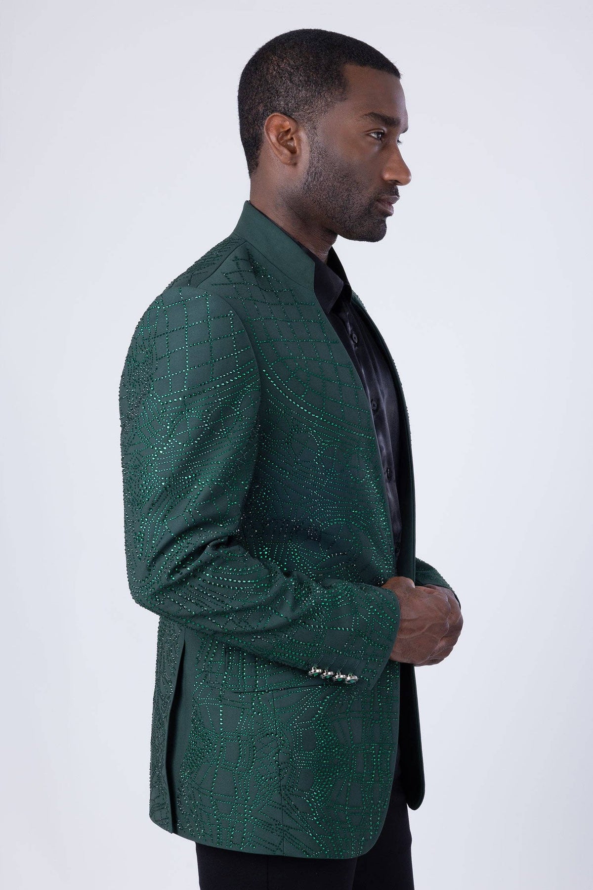 Men's Studded Lapel Blazer