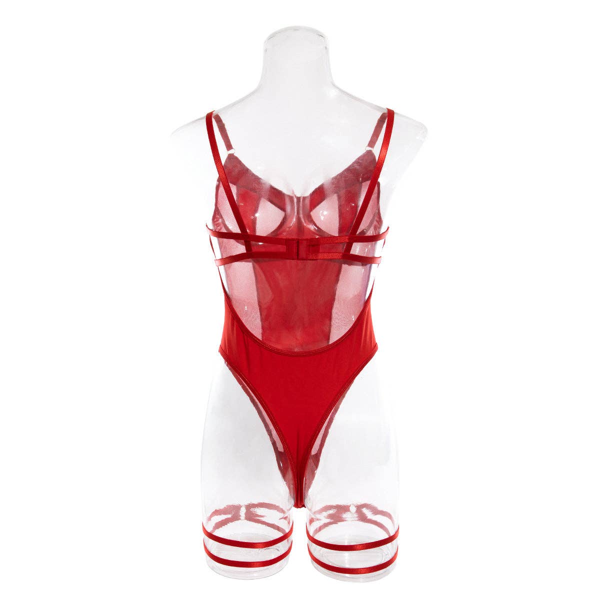 Backless Bodysuit with Garters