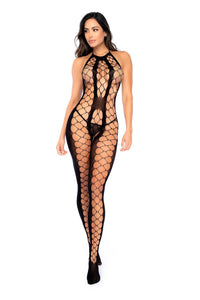 One Size Cutout Fishnet Boystocking