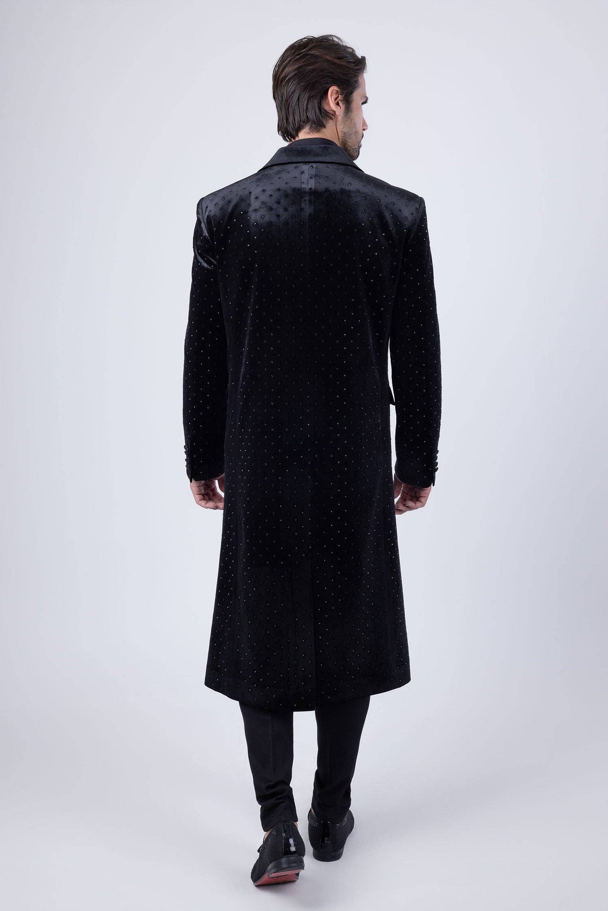 Men's Velvet Long Coat