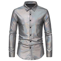 Holographic Mens Button Down