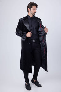 Men's Velvet Long Coat