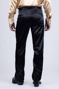 Men's Shiny Stretch Solid Color Dress Pants