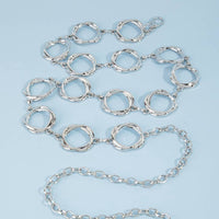 Organic Freeform Open Circle Link Chain Belt