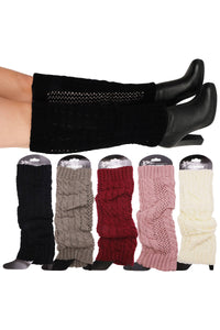 Women's Fishnet Cable Knitted Leg Warmers