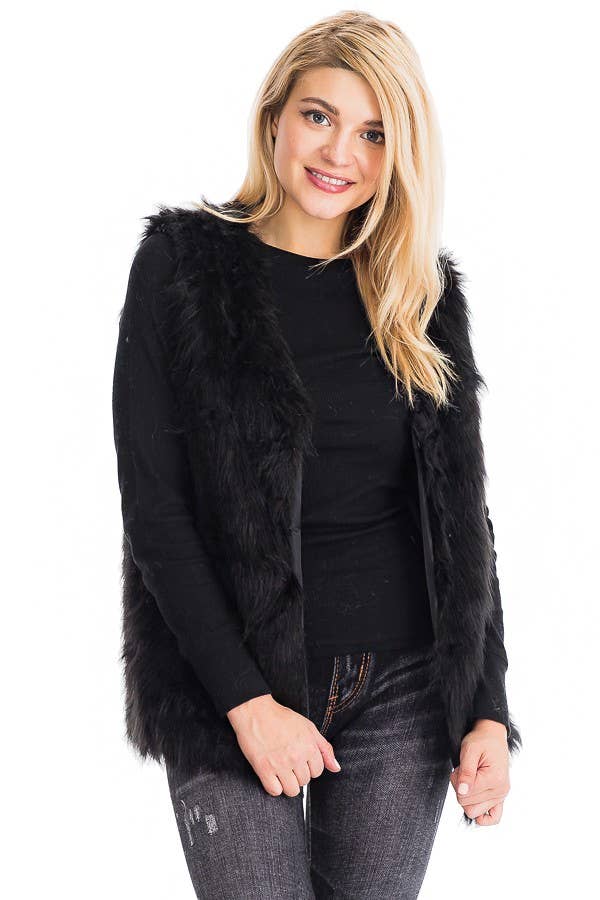 Angora Fur Vest with Hook