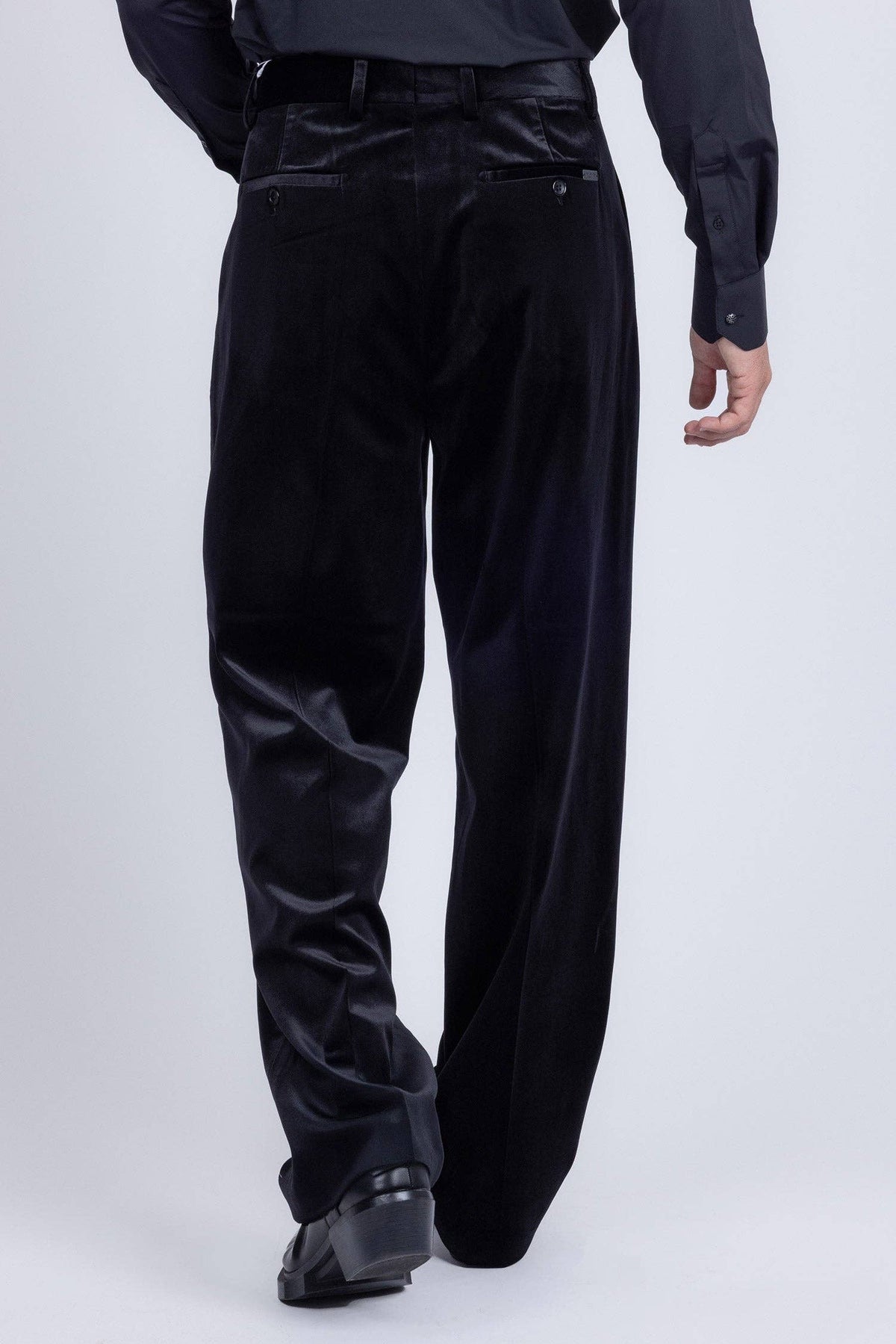 Men's Velvet Flare Stretch Pants