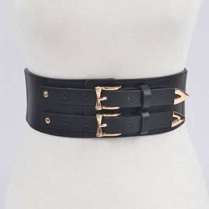 Corset Stretch Belt W/two Buckles