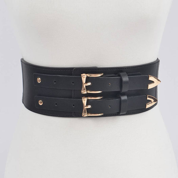 Corset Stretch Belt W/two Buckles