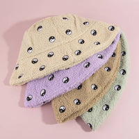 Yin Yang Patch Sherpa Teddy Bucket Hat