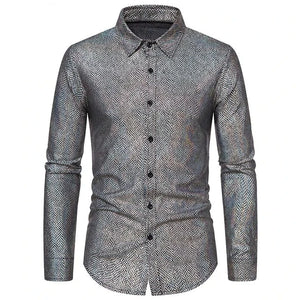 Holographic Mens Button Down