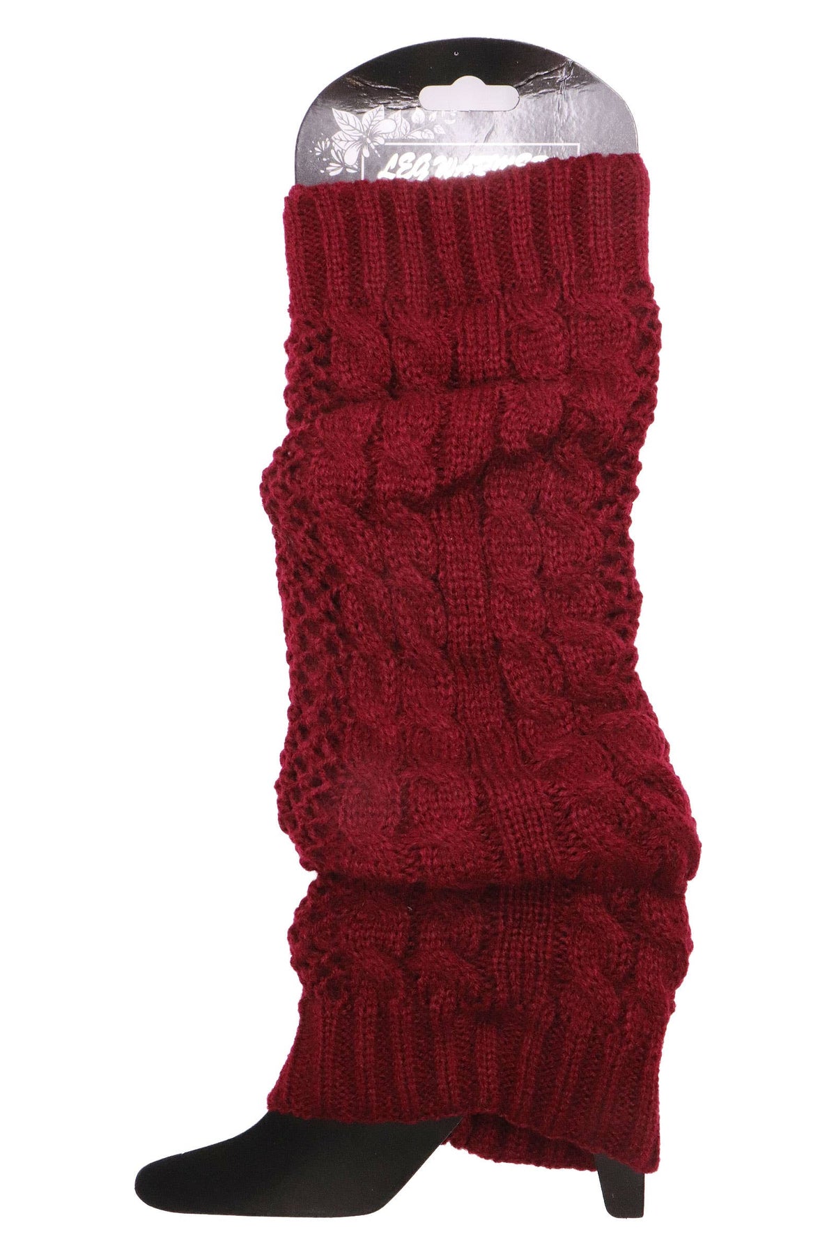Women's Fishnet Cable Knitted Leg Warmers