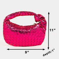 Basket Weave Hobo Handbag