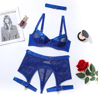 See Through Set with Garter Shorts