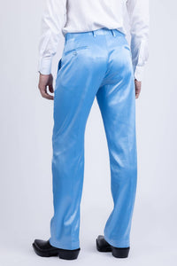 Men's Shiny Stretch Solid Color Dress Pants