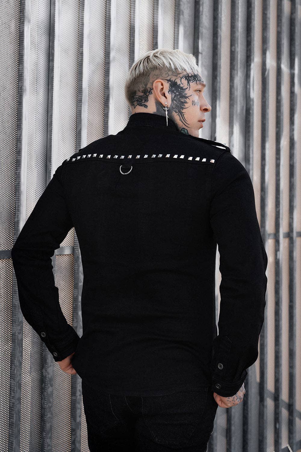 Wreckage Studded Shoulder Shirt
