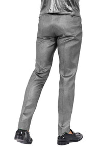 Men's Solid Color Shiny Textured Luxury Chino Pants
