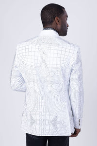 Men's Studded Lapel Blazer