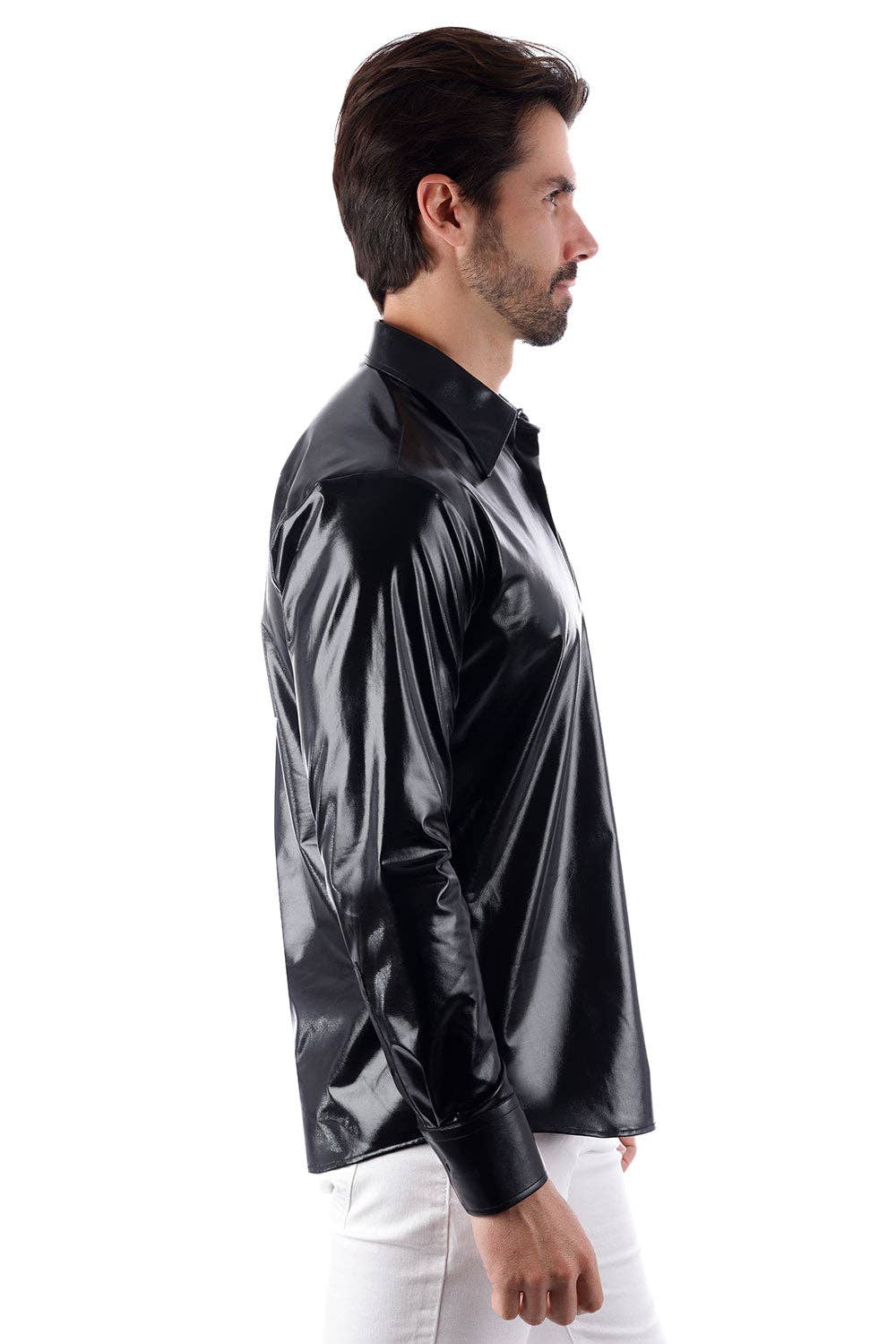 Men's Metallic Silver Shirt