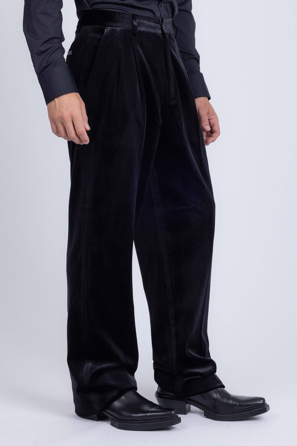 Men's Velvet Flare Stretch Pants