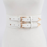 Corset Stretch Belt W/two Buckles