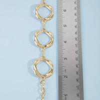 Organic Freeform Open Circle Link Chain Belt