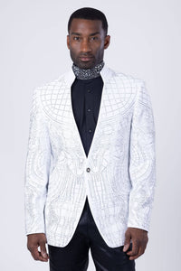 Men's Studded Lapel Blazer