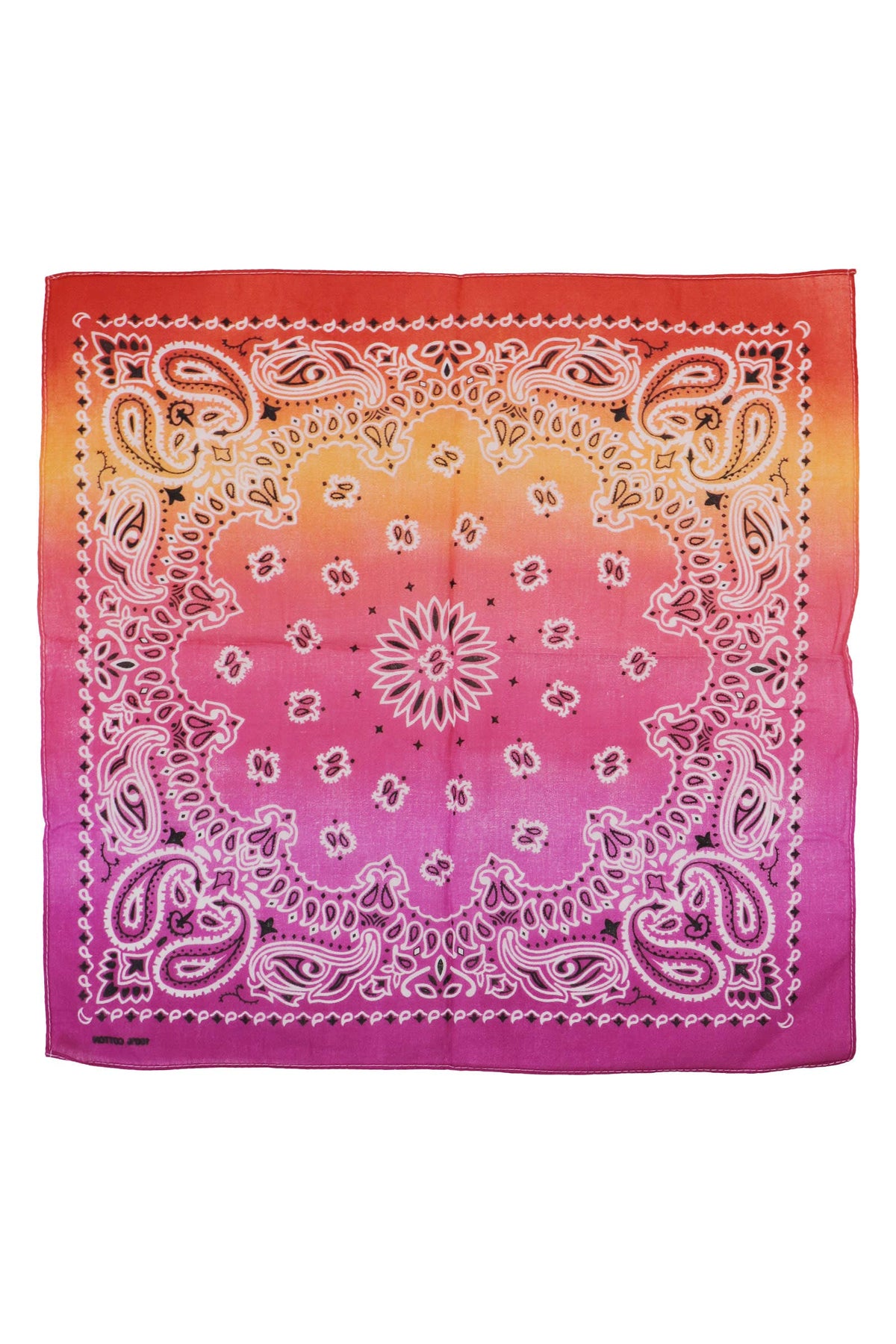 Paisley Vibrant Ombre Gradient Cotton Bandana