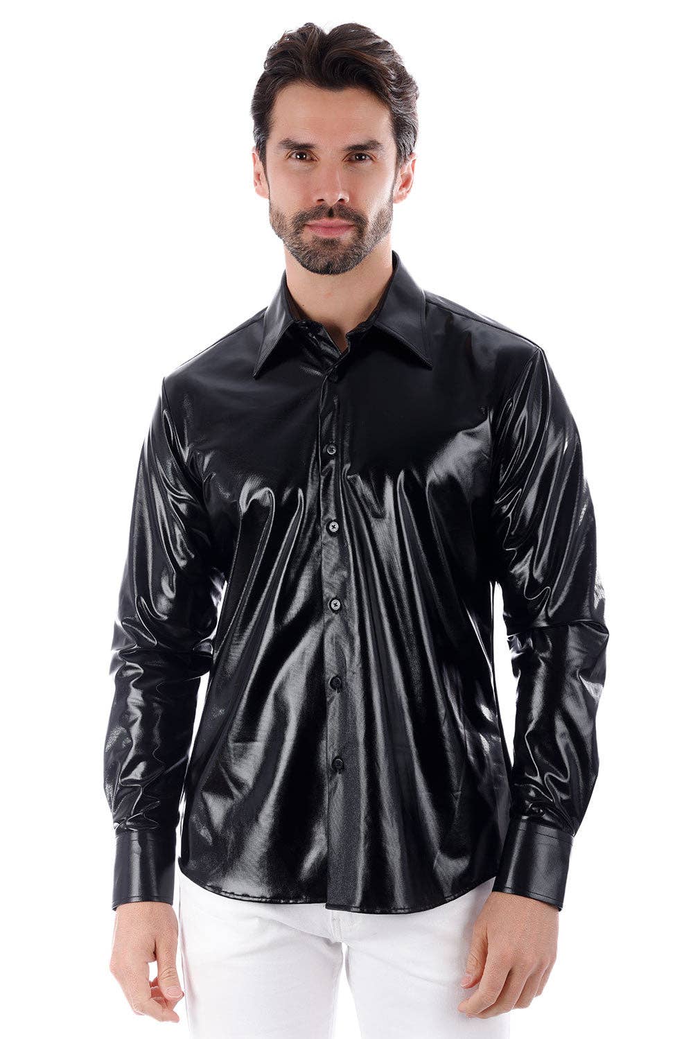 Men's Metallic Silver Shirt