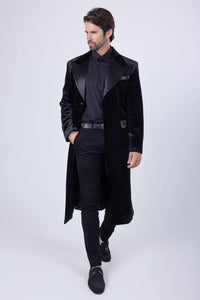 Men's Velvet Long Coat