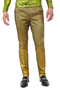 Men's Solid Color Shiny Textured Luxury Chino Pants