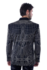 Men's Studded Lapel Blazer