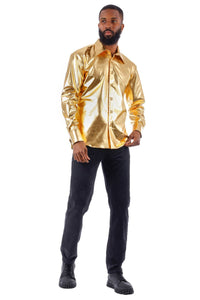 Men's Metallic Silver Shirt