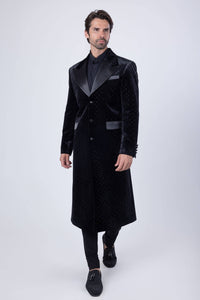 Men's Velvet Long Coat