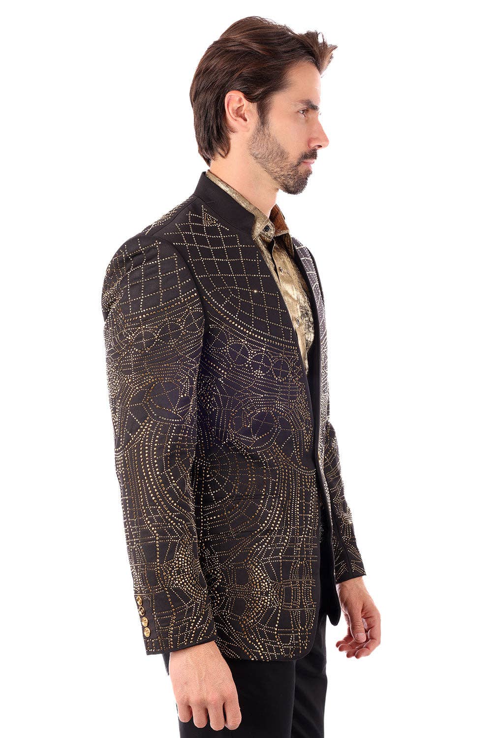 Men's Studded Lapel Blazer