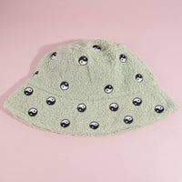 Yin Yang Patch Sherpa Teddy Bucket Hat