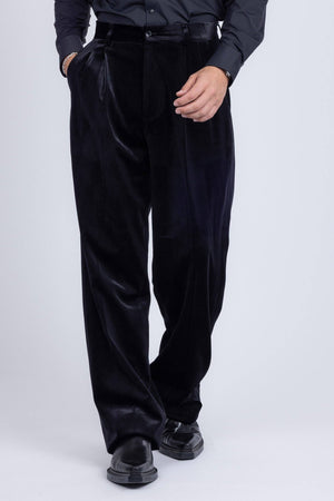 Men's Velvet Flare Stretch Pants