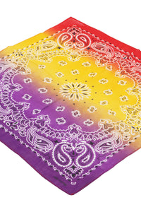 Paisley Sunset Ombre Gradient Cotton Bandana