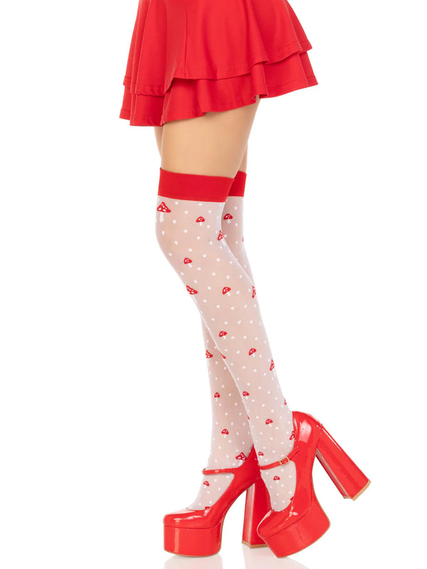 Magic Mushroom Thigh Highs