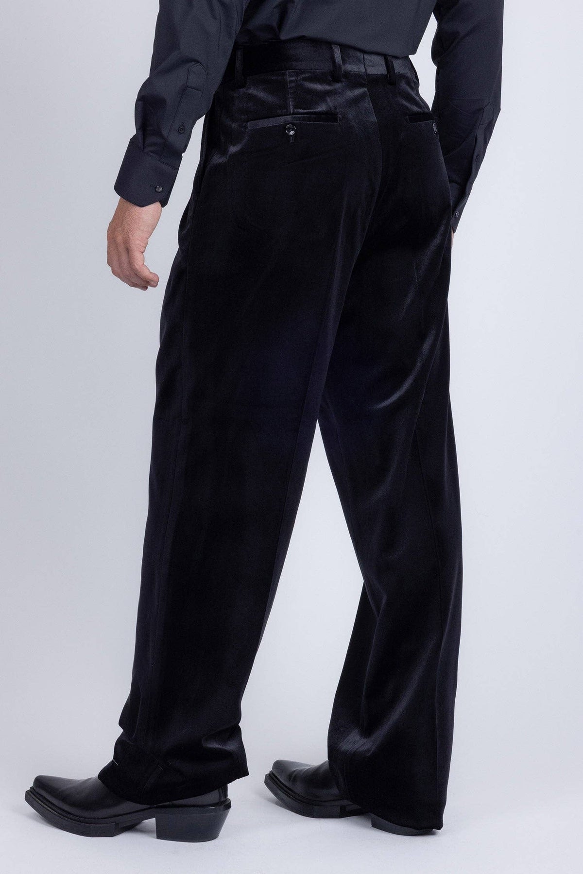 Men's Velvet Flare Stretch Pants
