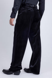 Men's Velvet Flare Stretch Pants