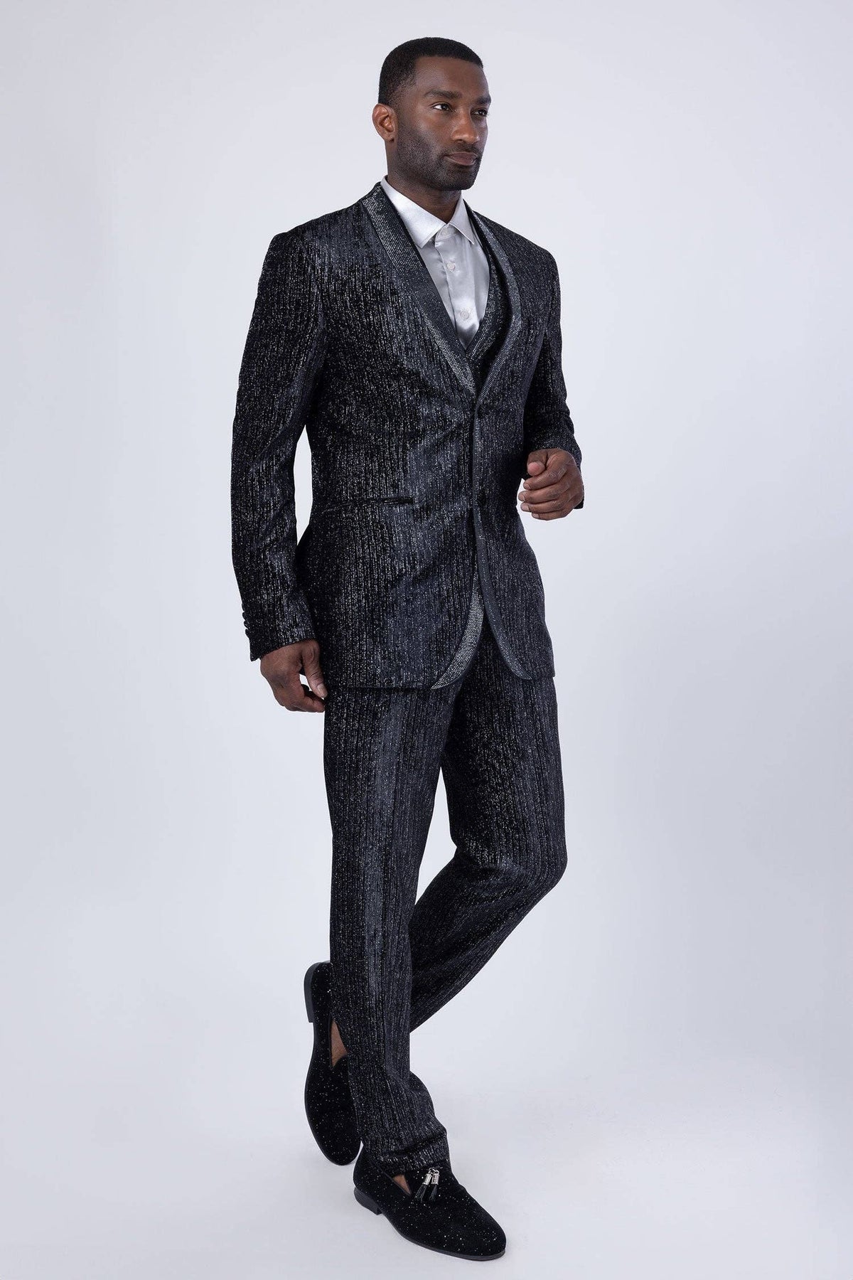 Men's Velvet Fabric Glitter Pant