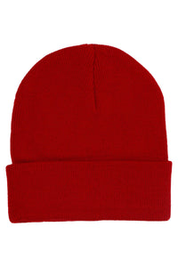 Adults Classic Solid Acrylic Cuffed Beanie