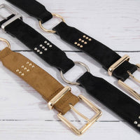 Ring Decor Studded Vegan Leather Belt