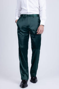 Men's Shiny Stretch Solid Color Dress Pants