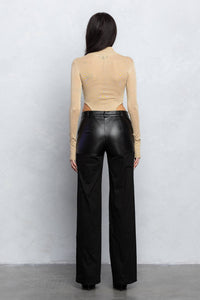 Thin knit mock neck bodysuit