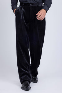 Men's Velvet Flare Stretch Pants