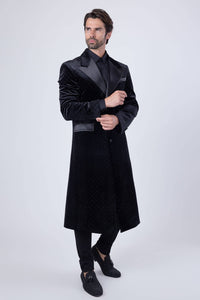 Men's Velvet Long Coat