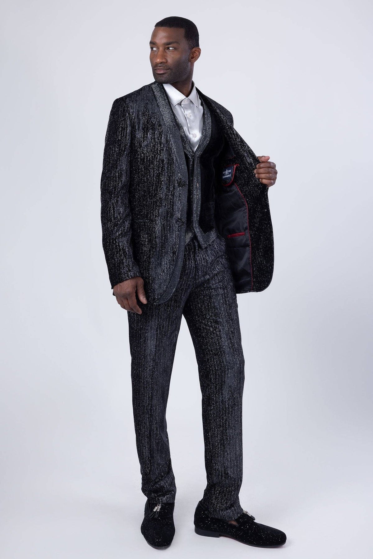 Men's Velvet Fabric Glitter Pant