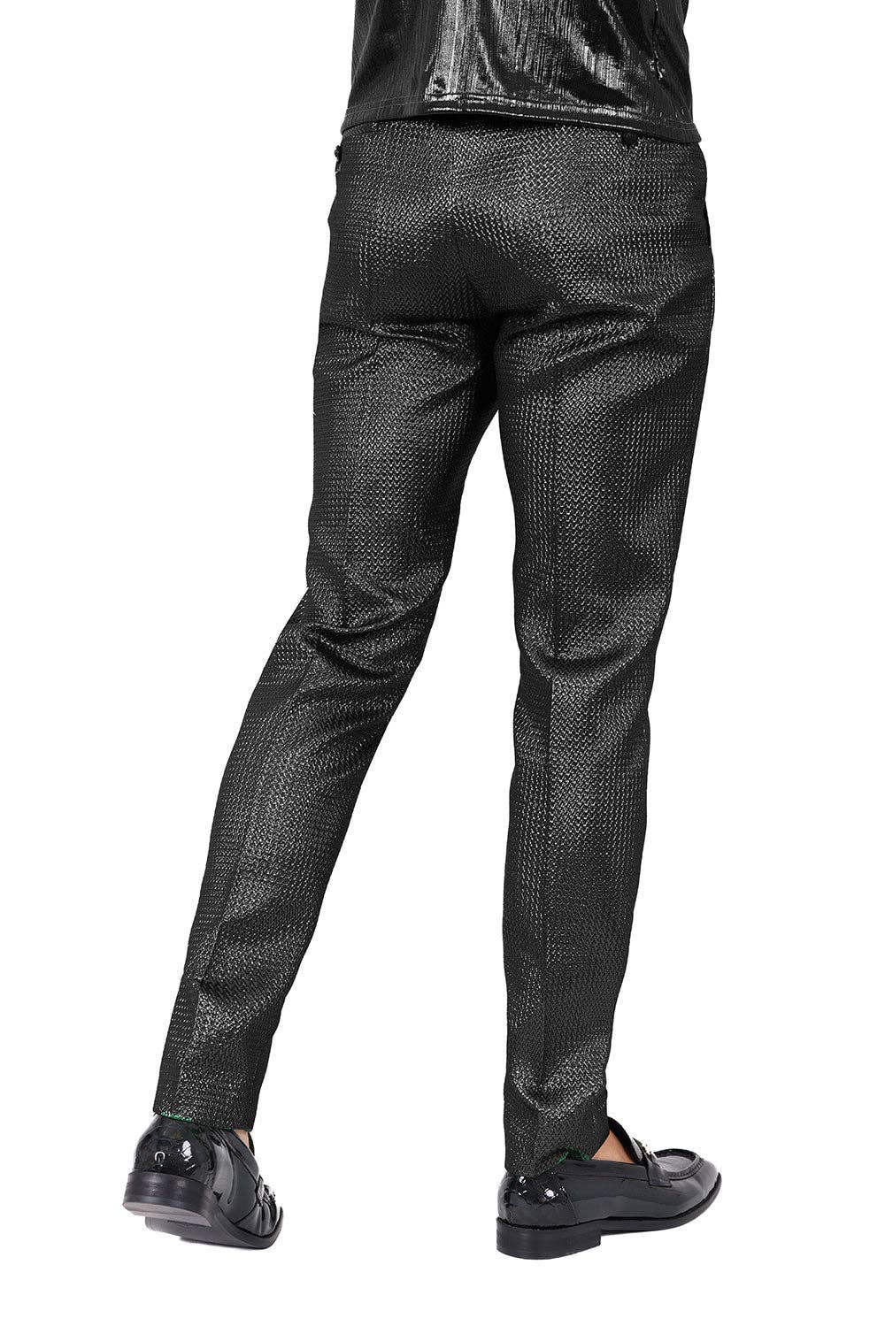 Men's Solid Color Shiny Textured Luxury Chino Pants
